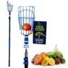 EVERSPROUT 12-Foot Fruit Picker (20+ Foot Reach) | Telescoping Fruit Picker Pole, Easy to Attach Twist-On Apple Basket | Lightweight, High-Grade Aluminum Extension Pole with Fruit Picker Basket 12 Foot Pole 24 61ok0U6fgkL