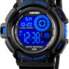 Aposon Mens Digital Sports Watch, Military Army Electronic Watches Running 50M 5 ATM Waterproof Sports LED 7 Colour Wristwatch Water Resistant with Stopwatch blue 45 61olIoJx9aL