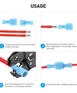 Nilight 200PCS Male Female Fully Insulated Wire Crimp Terminal Nylon Quick Connectors Wiring Spade 16-14 Gauge, 2 Years Warranty 200PCS Crimp Terminals 15 61olX5zbcFL