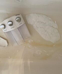 Better Living Products, White 76354 Euro Series TRIO 3-Chamber Soap and Shower Dispenser 32 61onuOxCMLL