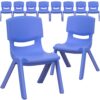Flash Furniture Whitney 10 Pack Blue Plastic Stackable School Chair with 10.5'' Seat Height Set of 10 5 61opRULYIuL