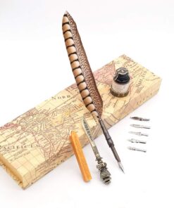 Antique Feather Copper Pen Stem Metal Nibbed Pen Writing Quill LL-14 16 61or1zIImOL