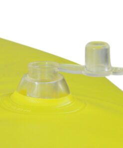 42-Inch Inflatable Yellow and Blue Striped Swimming Pool Ring Inner Tube 6 61orBntllcL