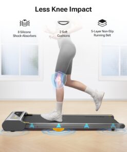 Alternative view of UREVO Under Desk Treadmill, Walking Pad for Home/Office, Portable Walking Treadmill 2.25HP, Walking Jogging Machine with 265 lbs Weight Capacity Remote Control LED Display Grey One Size