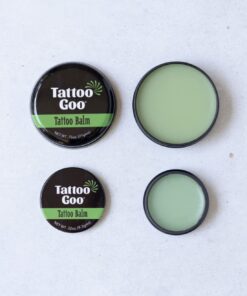 Tattoo Goo Original Travel Size Tattoo After Care, Natural Tattoo Balm with Beeswax and Cocoa Butter, Soothing Tattoo Ointment and Brightening Care, .32 oz; Packaging may vary 22 61otlstYL6L