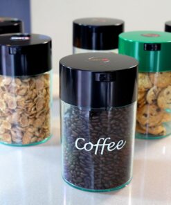 Coffeevac 1LB – Patented Airtight Container | Multi-use Vacuum Container Works as Smell Proof Containers for Ground Coffee and Coffee Bean Containers. Green Tint. 11 61otx8yk4CL