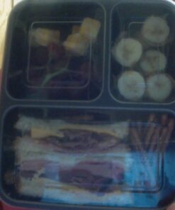 30 Value Pack - SimpleHouseware 3 Compartment Reusable Meal Prep Food Storage Container Lunch Boxes, Stackable and Dishwasher, Microwave, Freezer Safe (36 ounces) 30 Pack 29 61ou s9AJ5L