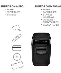 Fellowes AutoMax 150C Cross-Cut 150-Sheet Commercial Paper Shredder with Auto Feed (4694001) 16 61ovYP8G0zL