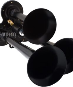 Vixen Horns Train Horn Kit for Trucks/Car/Semi. Complete Onboard System- 200psi Air Compressor, 2.5 Gallon Tank, 3 Trumpets. Super Loud dB. Fits Vehicles like Pickup/Jeep/RV/SUV 12v VXO8325/3114B 200PSI + 2.5GAL + 3TPS Stacked Black 12 61ovrPbr3JL
