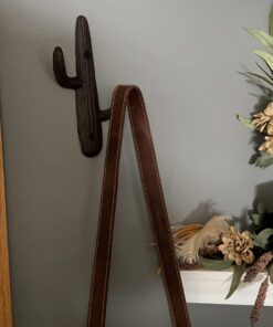 Comfify Set of 3 Hooks Cast Iron Cactus Double Wall Mounted Hooks/Hangers - Decorative Wall Mounted Hooks for Coats, Bags, Towels and More - w/Screws and Anchors Included - Brown 29 61owo6gQaIL