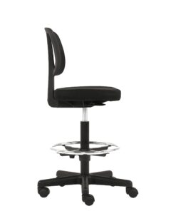 Amazon Basics Mid-back Mesh Office Drafting Chair Stool with Adjustable Footrest, Black No Arms 39 61ox2TuFSJL