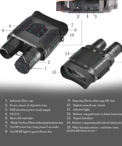 SOLOMARK Night Vision Binoculars Hunting Binoculars-Digital Infrared Night Vision Hunting Binocular with Large Viewing Screen Can Take Day or Night IR Photos & Video from 400m/1300ft NV400 12 61oxST SAL