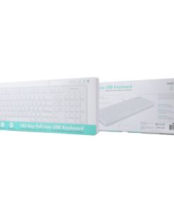 Macally Full Size USB Wired Keyboard for Mac and PC - Plug & Play Wired Computer Keyboard - Compatible Apple Keyboard with 15 Shortcut Keys for Easy Controls & Navigation of Macbook Pro/Air, iMac Wired USB 23 61oyen1wWqL