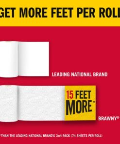 Brawny Paper Towels, 16 XL Rolls, Pick-A-Size, White, 16 = 32 Regular Rolls 8 Rolls (Pack of 2) 30 61oyrzFTUDL