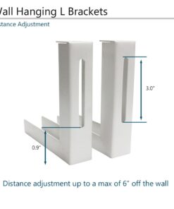 Elite Screens 6" White Projector Screen L-Brackets, Single Metal Welded Construction, Wall or Ceiling Mount - Includes Hooks and Hardware, Model: ZVMAXLB6-W 25 61p JF9zXL