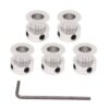 WINSINN GT2 Pulley 20 Teeth 8mm bore 6mm Width 20T Timing Belt Pulley Wheel Aluminum for 3D Printer (Pack of 5Pcs) 6mm Belt 20 Tooth 8mm Bore