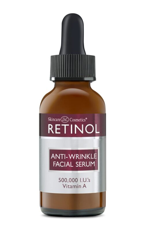 Retinol Anti-Wrinkle Facial Serum – Vitamin A Concentrate Improves Skin’s Elasticity & Tone and Minimizes Appearance of Fine Lines & Wrinkles – Look Younger With The Age-Defying Power Of Retinol