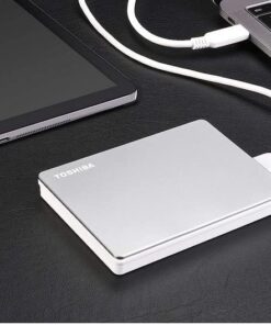 Toshiba Canvio Flex 4TB Portable External Hard Drive USB-C USB 3.0, Silver for PC, Mac, & Tablet - HDTX140XSCCA USB-C & USB 3.0 29 61p2A Jy3HL