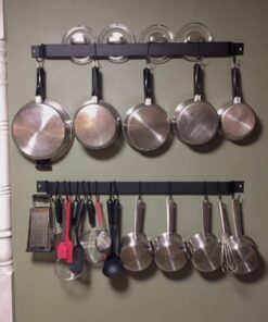 Rogar 1310 36" Bar Rack, Black with Black Hooks 20 61p3lZfoBPL