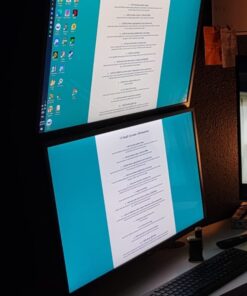 VIVO Dual Monitor Desk Mount Stand with Height Adjustment and VESA Plates for 2 LCD Ultrawide Screens up to 34 inches, Stacked Array, STAND-V002R Black 34 61p4J8nAfeL