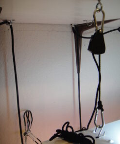 iPower GLROPE 1-Pair 1/8 Inch 8-Feet Long Heavy Duty Adjustable Rope Clip Hanger (150lbs Weight Capacity) Reinforced Metal Internal Gears, 1 Pack, Black 1 Pair 18 61p5XBYlCnL