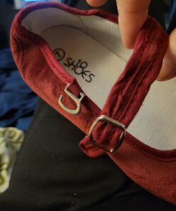 Shoes 18 Womens Cotton China Doll Mary Jane Shoes Ballerina Ballet Flats Shoes 7 118 Burgundy Micro 8 61p8834qGLL