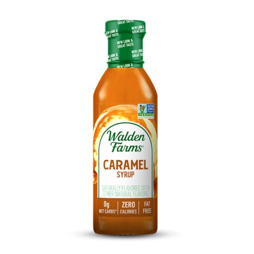 Walden Farms Caramel Syrup 12 oz - Sweet Syrup, Near Zero Fat, Sugar and Calorie - For Pancakes, Waffles, French Toast, Yogurt, Oatmeal, Lemonade, Desserts, Snacks, Appetizers and Many More 12 Fl Oz (Pack of 1)