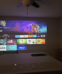 4K Support Projector with Wifi and Bluetooth, HOMPOW Mini Portable Projectors for Outdoor Home Movie, Compatible with Laptop, Smartphone, TV Stick, Xbox, PS5 white 39 61p8Ss9ofwL