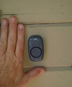 SadoTech Wireless Doorbells for Home, Apartments, Businesses, Classrooms, etc. - 1 Door Bell Ringer & 1 Plug-In Chime Receiver, Battery Operated, Easy-to-Use, Wireless Doorbell w/LED Flash, Gray 29 61p98KQuDIL