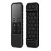 Fintie Protective Case for Apple TV 4K/ HD Siri Remote (1st Gen) - Honey Comb Lightweight Anti Slip Shockproof Silicone Cover for Apple TV 4K 5th 4th Gen Siri Remote Controller, Black 36 61p9U9fdIL