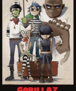 Beyond The Wall Gorillaz All Here English Virtual Electronic Rock Music Band Poster Print 24 by 36