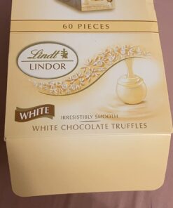 Lindt LINDOR White Chocolate Candy Truffles with Smooth, Melting Truffle Center, Chocolate for Holidays, 25.4 oz., 60 Count 30 61pB1mC1ibL
