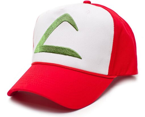 Pokémon Ash Ketchum Embroidered Unisex-Adult Hat Cap -One-Size Red/White