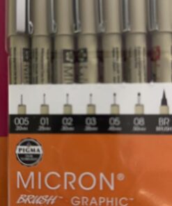 SAKURA Pigma Micron Fineliner Pens - Archival Black Ink Pens - Pens for Writing, Drawing, or Journaling - Assorted Point Sizes - 8 Pack 8 Count (Pack of 1) Ink Pen Set 35 61pDauuBqCL