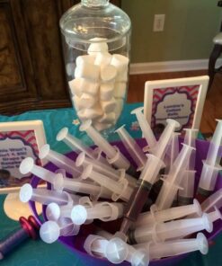 EZ-Inject 25 Pack Plastic Syringes for Jello Shots 1.5oz - 100% Safe and Reusable Jello Shot Syringes with Caps - Medium Syringe Shots Holiday and Halloween Party Supplies for Adults 40 61pE2beN2GL