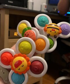 3PCS ALASOU Pop up Suction Cup Spinner Toys for Baby Christmas Stocking Stuffers Gifts|Novelty Spinning Tops Bath Toys for Kids Ages 1-3|Sensory Toys for Toddlers 1-3 Year Old Boy Birthday Gift Carrot 26 61pEZLG jL