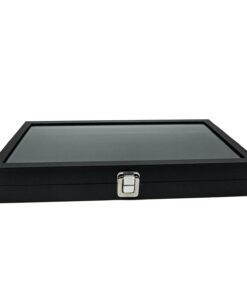 Alternative view of Huji Glass Top Ring Display Showcase With Velvet Insert Liner Jewelry Organizer (1, 72 Slot Case) 1