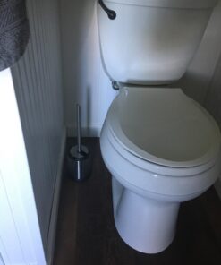 ToiletTree Products Toilet Brush with Lid - Sleek Toilet Bowl Brush and Holder - Toilet Scrubber Brush Set with Heavy-Weight Base - Lidded Toilet Bowl Cleaner Brush and Holder - Chrome Stainless Steel 35 61pF4kShpQL