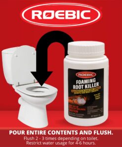 Alternative view of Roebic FRK-1LB Foaming Root Killer, Clears Pipes and Stops New Growth, Safe for All Plumbing, 1 Pound White