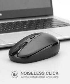Alternative view of Rii Wireless Mouse RM700 2.4G Silent Mouse with USB Receiver for Laptop,PC,Mac,Chromebook,Windows (Black) black
