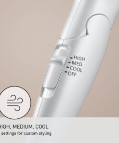 Panasonic nanoe Salon Hair Dryer with Oscillating Quick Dry Nozzle, Folding Hair Dryer for Travel and Home, 3 Airflow Settings for Easy Styling and Healthy Hair - EH-NA2C-W (White) Compact Hair Dryer w/ 1 attachment 31 61pJgU1wzkL