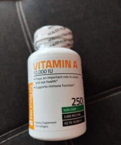 Bronson Vitamin A 10,000 IU Premium Non-GMO Formula Supports Healthy Vision & Immune System and Healthy Growth & Reproduction, 250 Softgels 250 Count (Pack of 1) 30 61pKXRRpprL