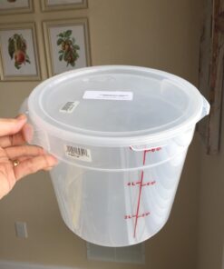 Cambro RFS6PP190 Camwear 6-Quart Round Food Storage Container, Polypropylene, Translucent, NSF 16 61pL0O3mnzL