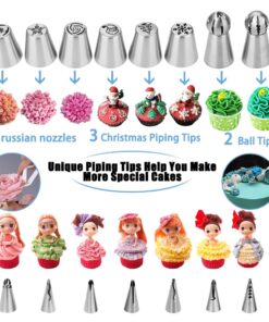 Cake Decorating Kit,635 Pcs Decorating Supplies With 3 Springform Pan Sets Icing Nozzles Rotating Turntable Cake Topper Piping Bags Carrier Holder,Cake Baking Set Tools 635 PCS 17 61pLGSlsA9L