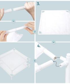 STORAGE MANIAC Sweater Drying Rack, Mesh Clothes Drying Rack, Stackable Laundry Drying Rack, Lay Flat Dryer for Delicates, Portable Dry Rack for Indoor or Outdoor, White, 2-Pack 20 61pLTs9SVL