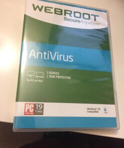 Webroot Antivirus Software 2023 | 3 Device | 1 Year Keycard Delivery for PC/Mac Keycard (PC/Mac) 1 Year 3 Device Standard 28 61pLlF2LZL