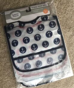 Luvable Friends Unisex Baby Waterproof PEVA Bibs, Nautical, One Size 9 61pMGiXP7L