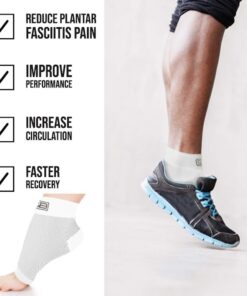 Alternative view of Go2 Arch Compression Support Sleeves for Heel Spur Relief, Gout, Neuropathy, Sports Injury, Men & Women Relief Socks (Solid Black, Medium) Solid Black