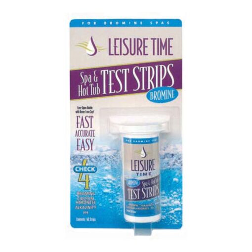 LEISURE TIME 45005A Spa & Hot Tub Test Strips 4-Way Bromine Testers, 50 ct 2pack (Blue)