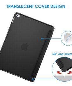 JETech Case for iPad Air 2 (2nd Generation), Smart Cover Auto Wake/Sleep (Black) Black 29 61pQ3E6N99L